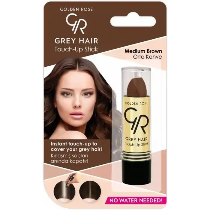 Golden Rose Grey Hair Touch-up Stick No: 03 Medium Brown - Beyaz Saç Kapatıcı - Orta Kahve