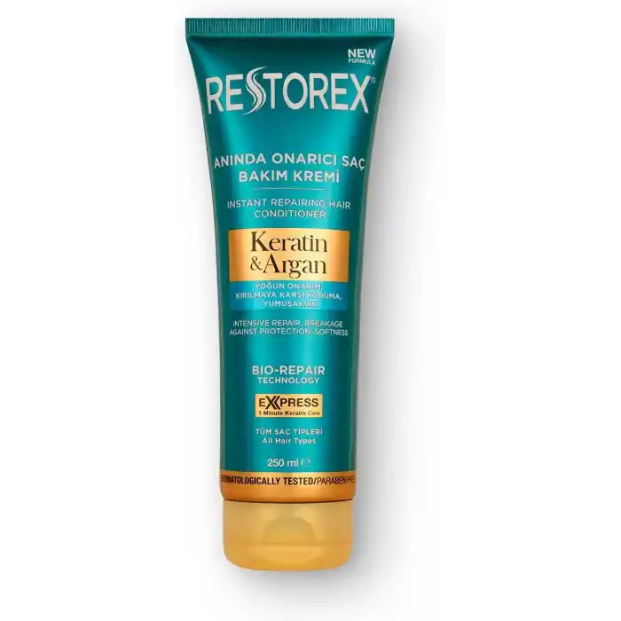 Restorex Keratin & Argan Onarıcı Saç Bakım Kremi 250 Ml - Yıpranmış Ve Hasar Görmüş Saçlar