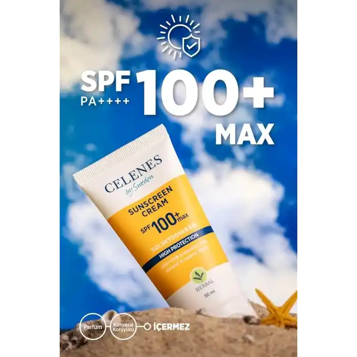 Celenes Herbal SPF 100 Suya Dayanıklı Güneş Kremi (50 ml)