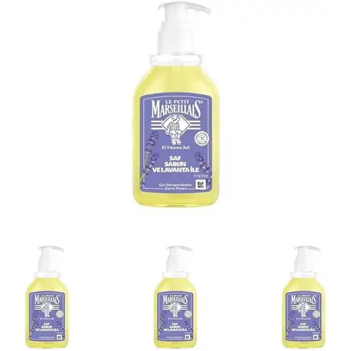 Le Petit Marseillais El Yıkama Jeli Saf Sabun ve Lavanta ile (300 ml) 4lü paket