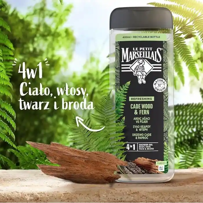 le petit marseillais duş jeli men serisi ardıç ağacı ve füjer (400 ml) (2 paketi)