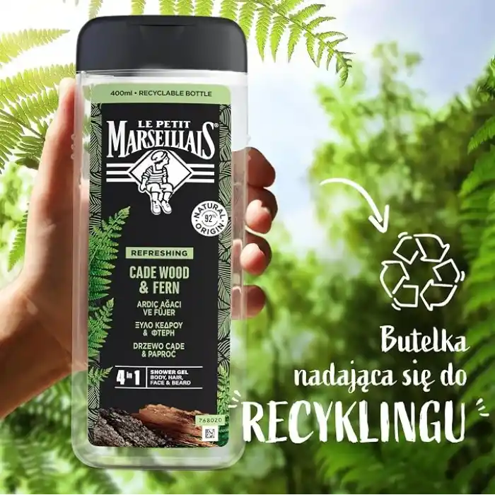 le petit marseillais duş jeli men serisi ardıç ağacı ve füjer (400 ml) (2 paketi)