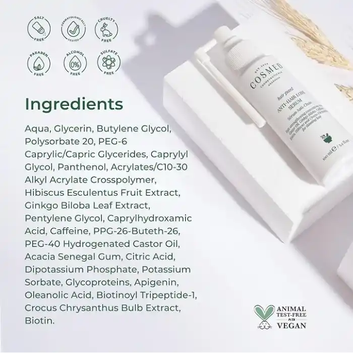 Cosmed Sülfatsız Tuzsuz Saç Dökülme Karşıtı Serum 100 ml