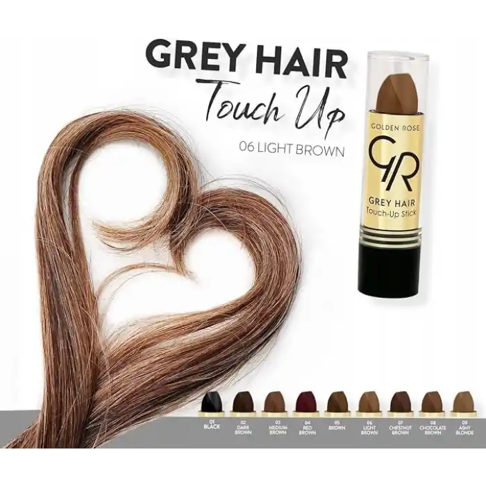 Golden Rose Grey Hair Touch-up Stick No: 07 Chestnut Brown - Beyaz Saç Kapatıcı - Kestane Kahve