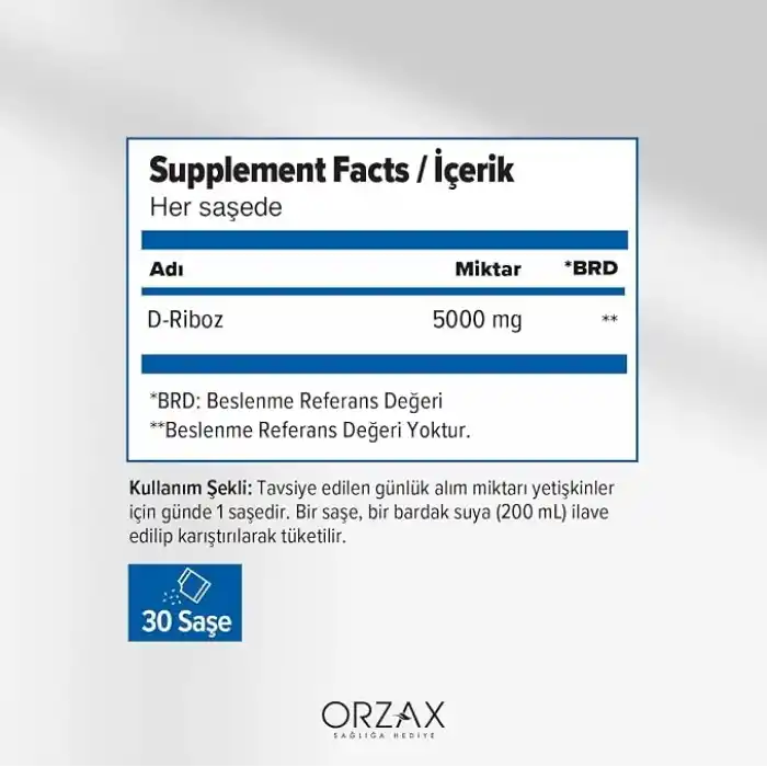 Orzax Ocean D-Riboz 5000 Mg 30 Saşe