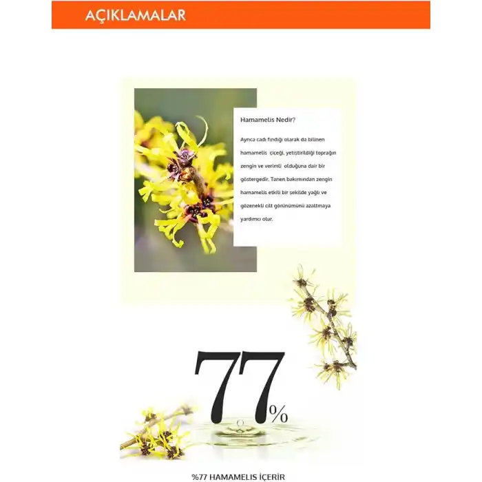 MISSHA Yağlanma ve Gözenek Karşıtı Nemlendirici Krem 50ml APIEU Hamamelis Cream 50ml.