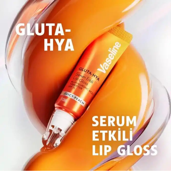 Vaseline Gluta Hya Serum Etkili Lip Gloss Juicy Peach