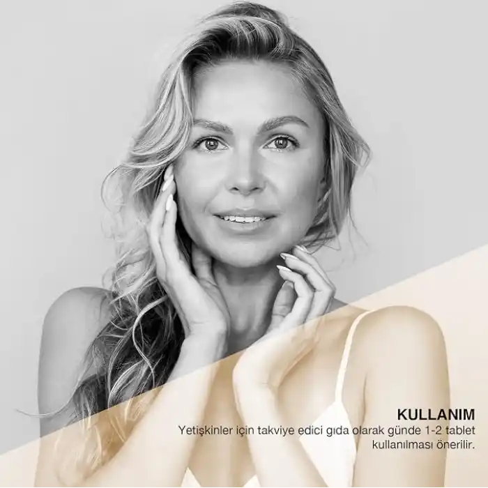 Bioxcin Beauty Booster – NADH, Tip I-III Kolajen, C Vitamini, Hyalüronik Asit, Biotin, Koenzim Q10 ve Çinko İçerikli Gıda Takviyesi – 60 Tablet