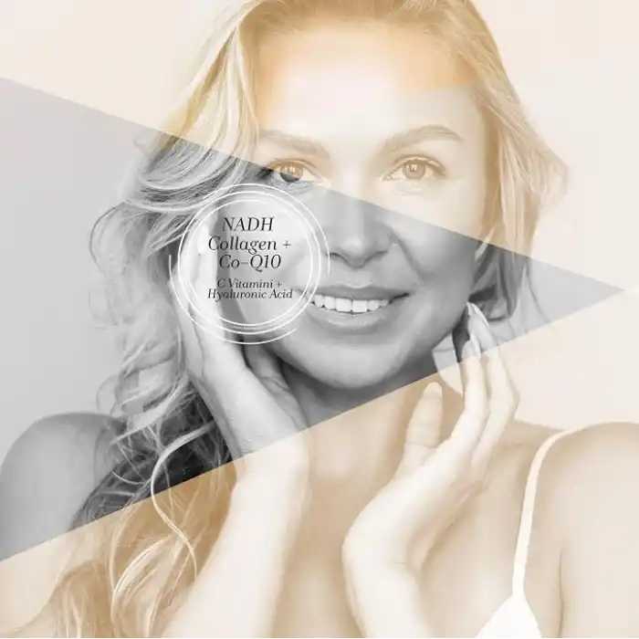 Bioxcin Beauty Booster – NADH, Tip I-III Kolajen, C Vitamini, Hyalüronik Asit, Biotin, Koenzim Q10 ve Çinko İçerikli Gıda Takviyesi – 60 Tablet
