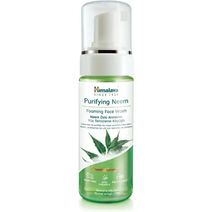 Himalaya Since 1930 Arındırıcı Yüz Temizleme Köpüğü, Neem, Zerdeçal, Parabensiz, Normal Ve Yağlı Ciltler, 150 ml