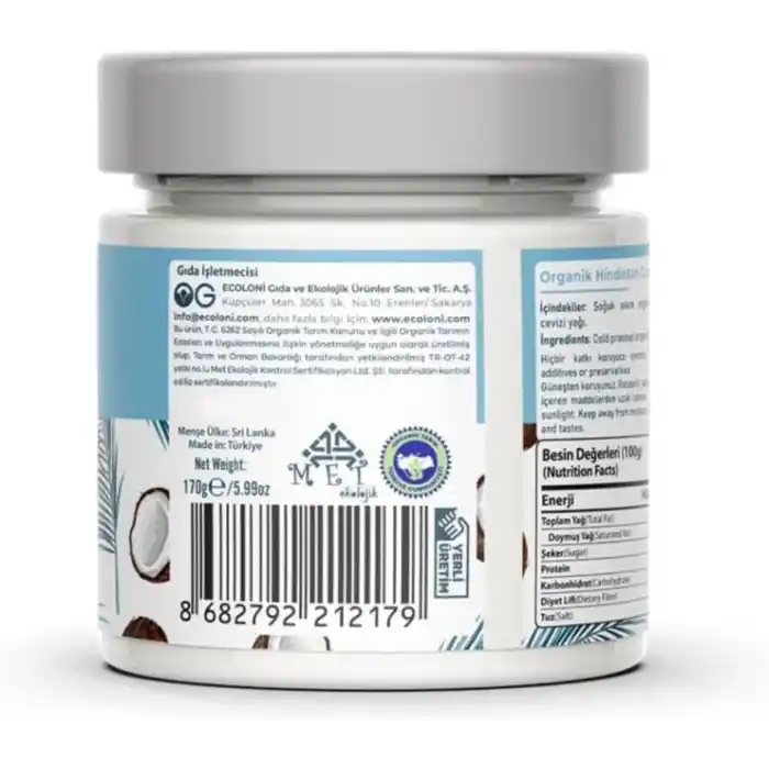 OG Organik Hindistan Cevizi Yağı 170 gr