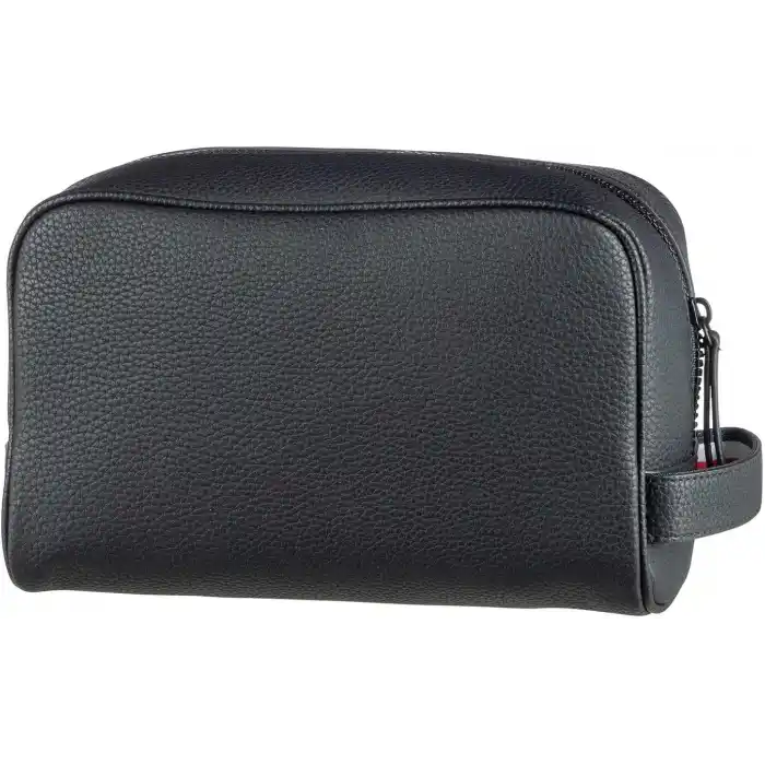 Tommy Hilfiger Erkek ESSENTIAL PU WASHBAG Çanta Black Tek Beden