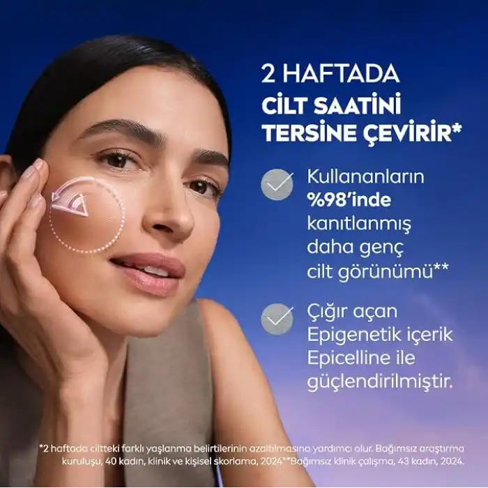 NIVEA Cellular Epigenetics Rejuvenating Yaşlanma Karşıtı Cilt Serumu 30 ml, Dolgunlaştırıcı,Nemlendirici,Sıkıaştırıcı,Hyaluronik Asit