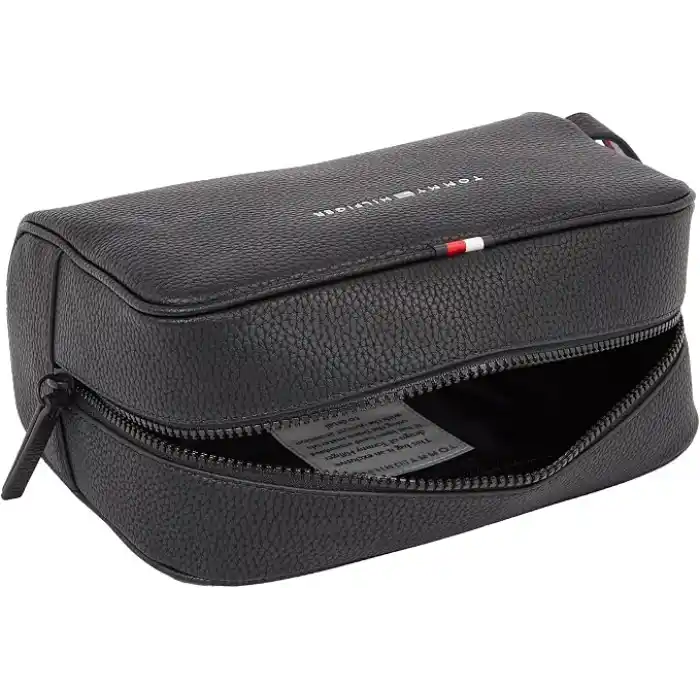 Tommy Hilfiger Erkek ESSENTIAL PU WASHBAG Çanta Black Tek Beden