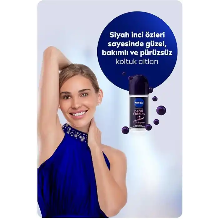 NIVEA Kadın Roll On Deodorant Pearl&Beauty Fine Fragrance,72 Saat Anti-perspirant Koruma 50m