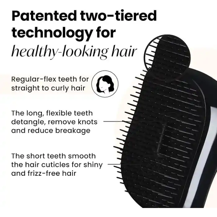 Tangle Teezer Compact Styler Rose Gold Black Saç Fırçası -Seyahat ve Çanta Boy Tarak