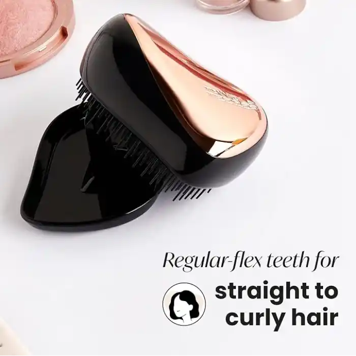 Tangle Teezer Compact Styler Rose Gold Black Saç Fırçası -Seyahat ve Çanta Boy Tarak