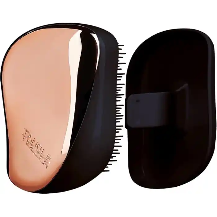 Tangle Teezer Compact Styler Rose Gold Black Saç Fırçası -Seyahat ve Çanta Boy Tarak