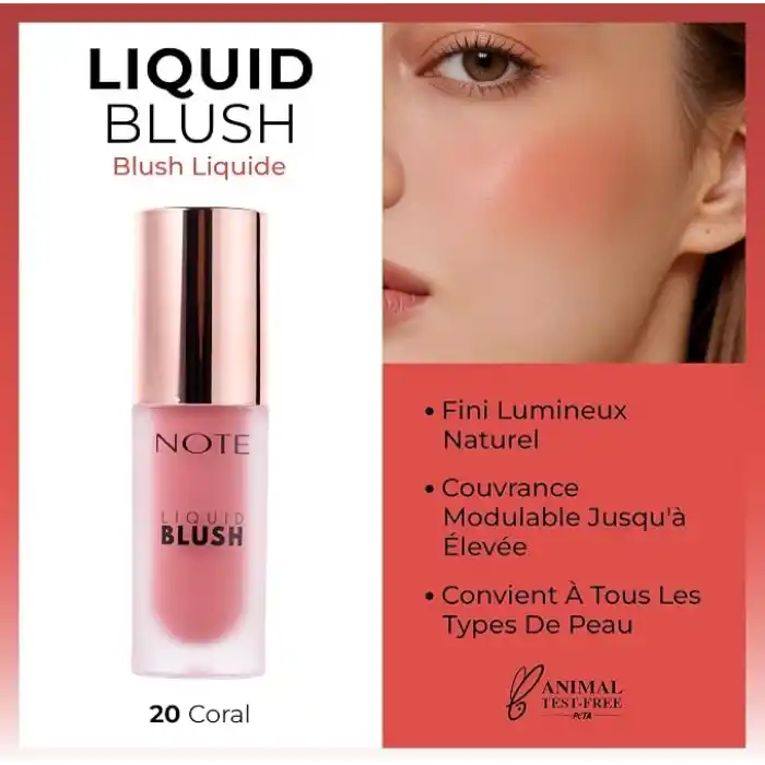 Note Cosmetics Liquid Blush Nemlendirici Etkili Likit Allık - 20 Coral