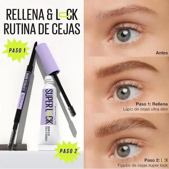 MAYBELLINE Super Lock Brow Glue Kaş Sabitleyici Maskara - Medium Brown