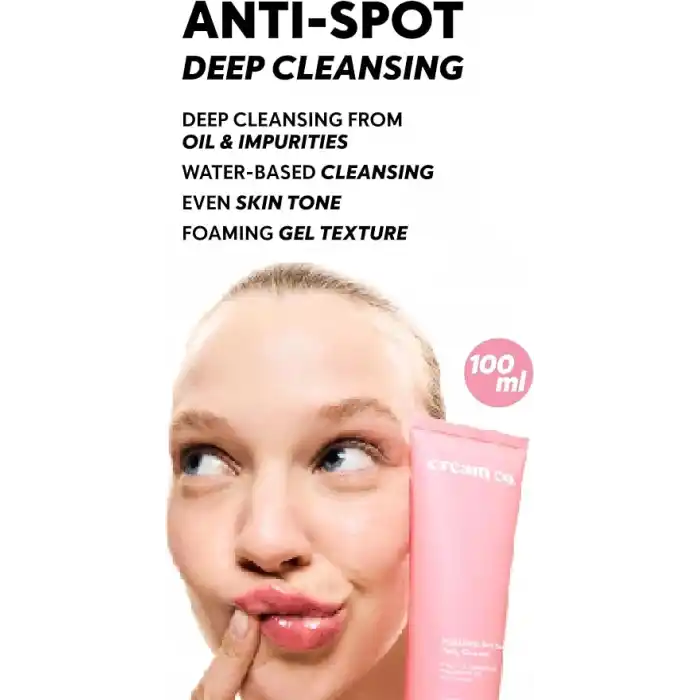 Cream Co. Leke Karşıtı Nemlendirici Yüz Temizleme Jeli Niacinamide Hyalüronik Asit,100 ML, Tüm Cilt Tipleri