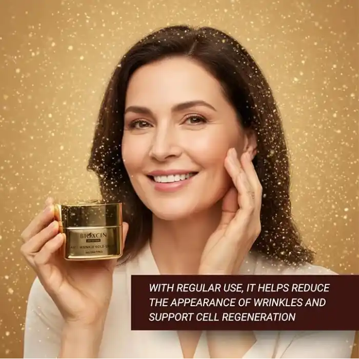 Bioxcin Age Reverse Kırışıklık Karşıtı Altın Krem 50 ml – 24K Altın, İpek Proteini, Pantenol ve Zeytinyağı İçerikli – Cilt Sıkılaştırıcı ve Nemlendirici