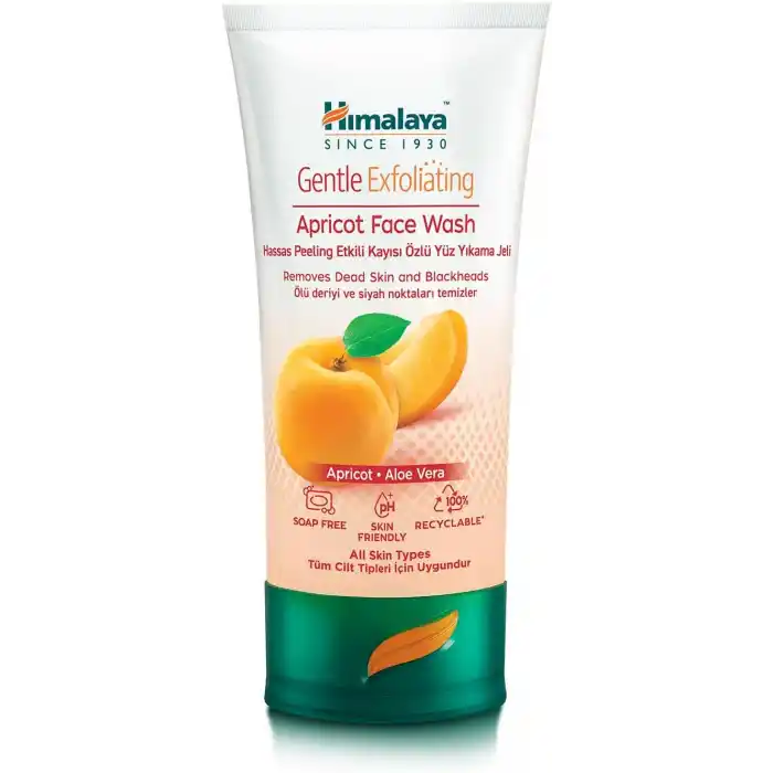 Himalaya Since 1930 Peeling Etkili Hassas Yüz Temizleme Jeli, Kayısı, Aloe Vera, Parabensiz, Tüm Ciltler, 150 ml