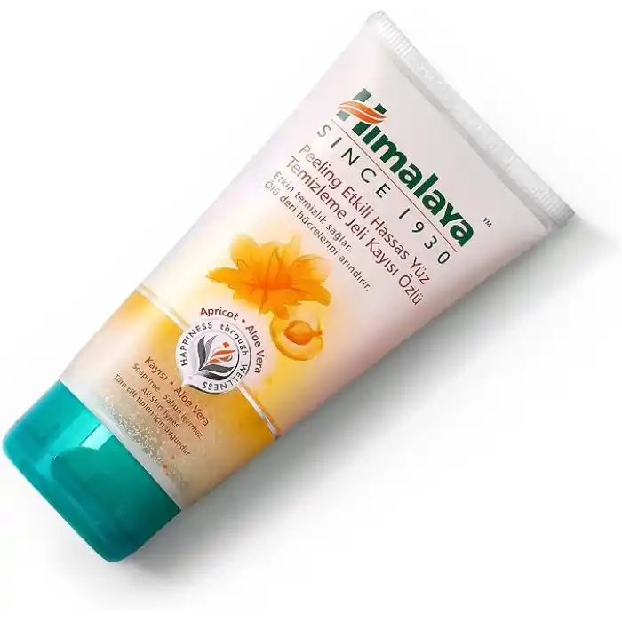 Himalaya Since 1930 Peeling Etkili Hassas Yüz Temizleme Jeli, Kayısı, Aloe Vera, Parabensiz, Tüm Ciltler, 150 ml