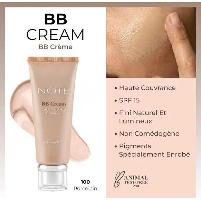Note Cosmetics BB Cream 100 Porcelain SPF 15 Nemlendirici Etkili Yoğun Kapatıcı BB Krem