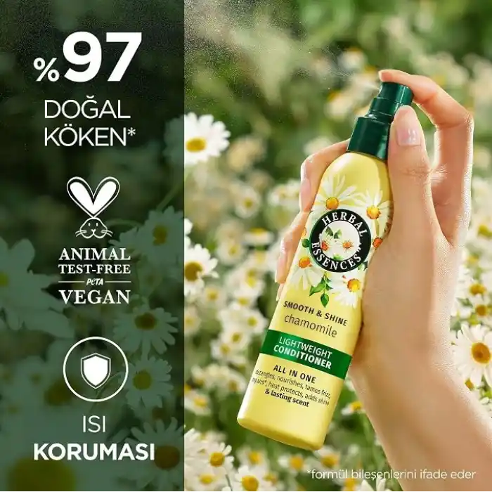 Herbal Essences Parlak ve Pürüzsüz Papatya Kokulu Hepsi Bir Arada Ağırlaştırmayan Sıvı Saç Kremi 145ml