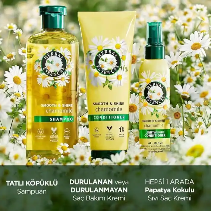 Herbal Essences Parlak ve Pürüzsüz Papatya Kokulu Hepsi Bir Arada Ağırlaştırmayan Sıvı Saç Kremi 145ml