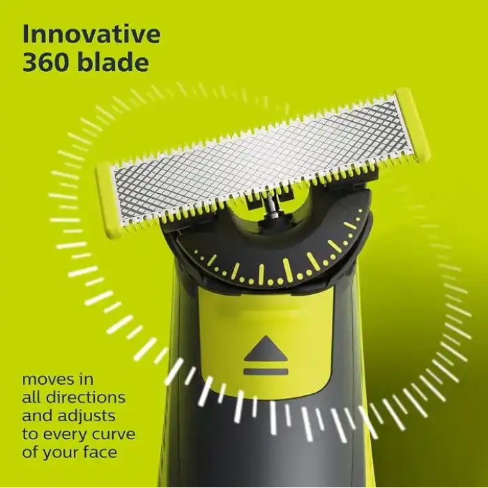 Philips Norelco OneBlade 360 Bıçaklar, OneBlade Elektrikli Tıraş Makinesi ve Düzeltici için Orijinal Yedek Bıçaklar, 4lü Paket, QP440/80