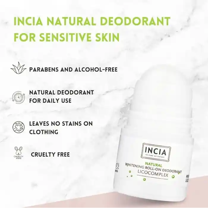 Incia Incia Natural Whitening Beyazlatıcı Kompleks Doğal Roll-On Deodorant 50ml 1 Paket