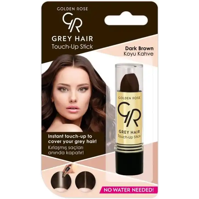 Golden Rose Grey Hair Touch-up Stick No: 02 Dark Brown - Beyaz Saç Kapatıcı - Koyu Kahve