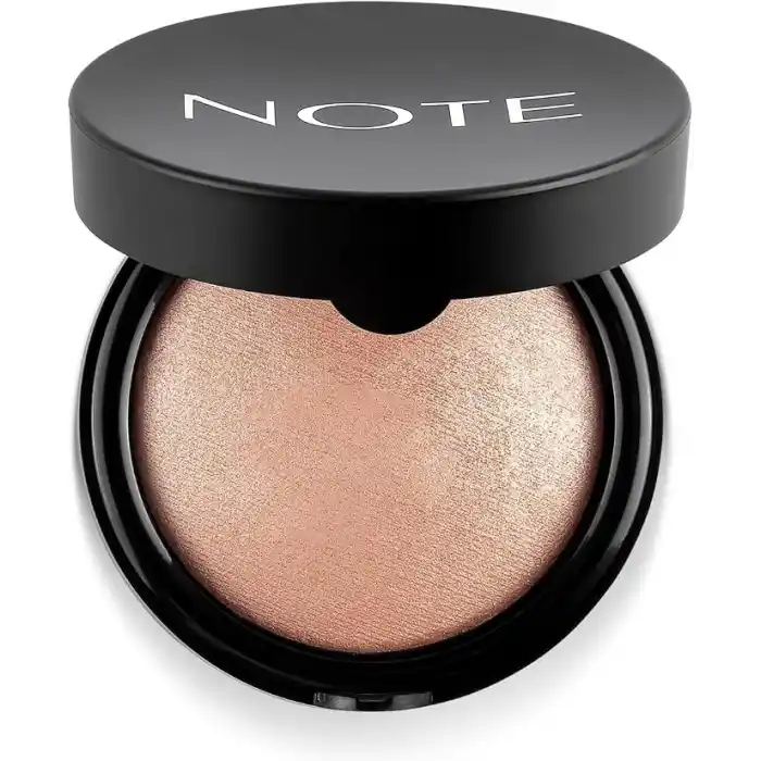 Note Cosmetics Baked Powder 01 Stardust Işıltılı Bitişli Highlighter Toz Yüz Pudrası