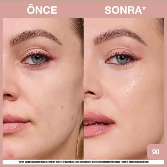 Maybelline New York Lifter Niasinamid ve Hyalüronik Asit İçeren Aydınlatan Fondöten - 90