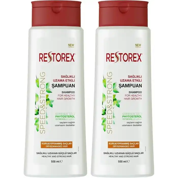 Restorex Kuru & Yıpranmış Saçlar İçin Şampuan 500 ml 2li paket