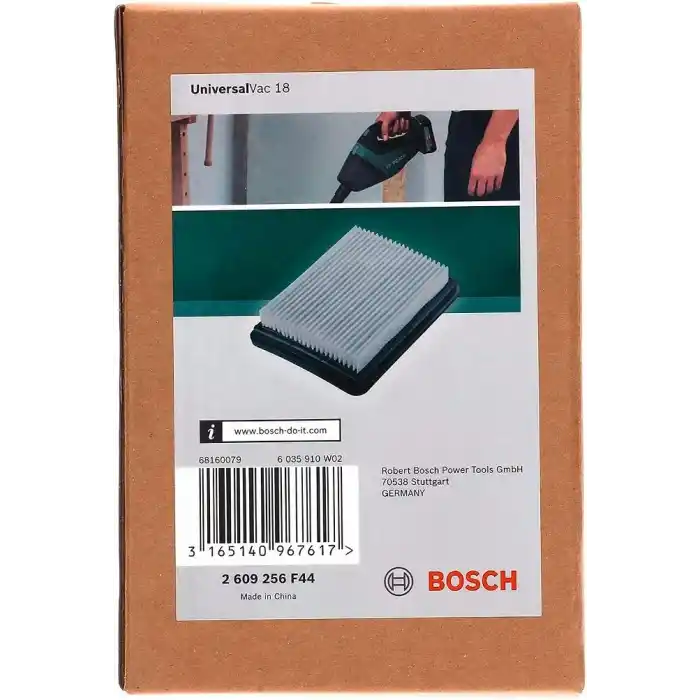 Bosch, Filtre, Bosch Universalvac 18 Akülü Elektrikli Süpürge için, Kartonda, 2609256F44