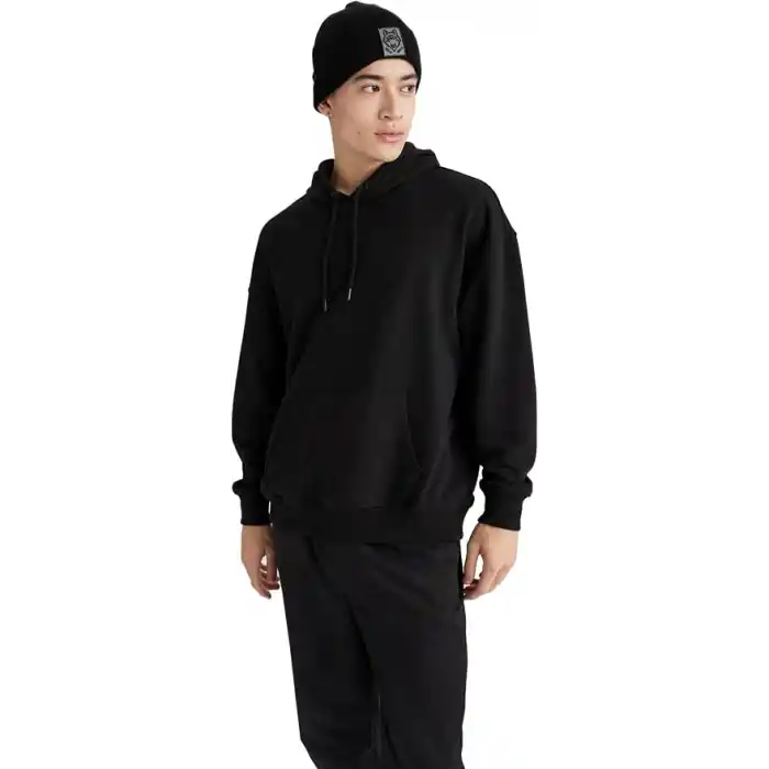 DeFacto Oversıze Kapüşonlu Sweatshirt B7849AXNS Erkek