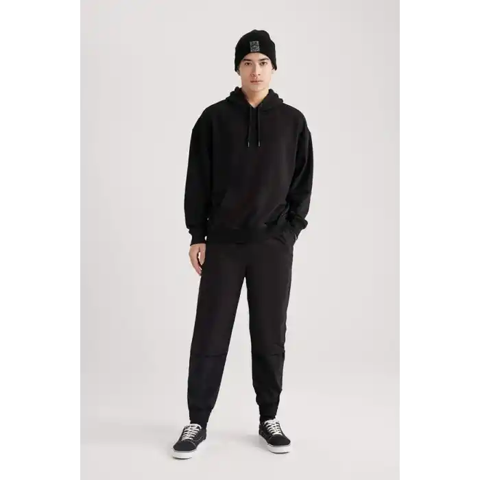 DeFacto Oversıze Kapüşonlu Sweatshirt B7849AXNS Erkek