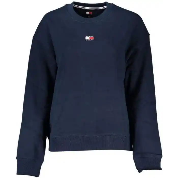 Tommy Jeans Bisiklet Yaka Düz Lacivert Kadın Sweatshırt BXY BADGE CREW EXT