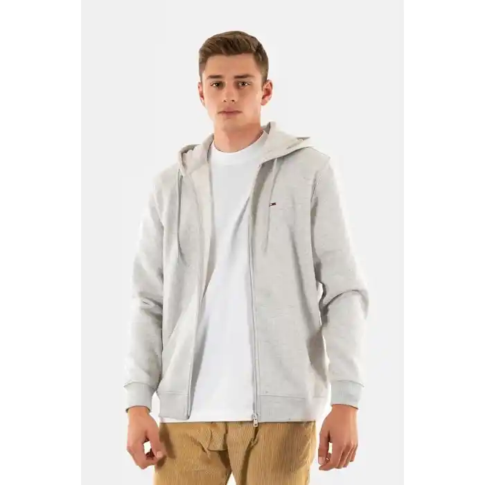 Tommy Jeans Erkek kapüşonlu sweatshirt, fermuarlı, bayrak, fermuarlı, Thru kapüşonlu