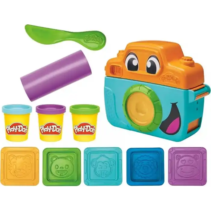 Play-Doh Fotoğraf Eğlencesi Başlangıç Seti | Hayal Gücüne Dayalı Oyun İçin Oyuncak Kamera | 2 Yaş ve Üzeri Kız ve Erkek Çocuklar İçin Sanat ve El İşi Etkinlikleri | 7 Aksesuar ve Oyun Matı Dahil