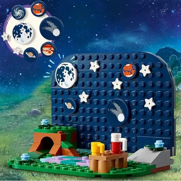LEGO Yıldız Gözlemleme Kamp Aracı 42603-7 Yaş ve Üzeri Kız ve Erkek Çocuklar için Nova ve Aliya Mini Bebekleri ile Köpek ve Kirpi Hayvan Figürleri İçeren 4x4 Araba Oyuncağı, Hediye Fikri (364 Parça)