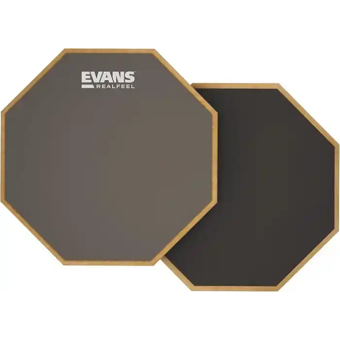 Evans RealFeel - Davul Alıştırma Pedi - Davul Pedi - Davulcu Uygulama Pedi - Kauçuk ve Neopren, 2 Taraflı, 15 cm