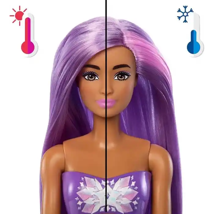 Barbie Color Reveal bebek ve aksesuarlar, Renk değişimi dahil 6 sürprizi ve balondan mini hayvan figürüyle, Balondan Hayvan Figürleri serisi (Stiller çeşitlilik gösterebilir), JFV58