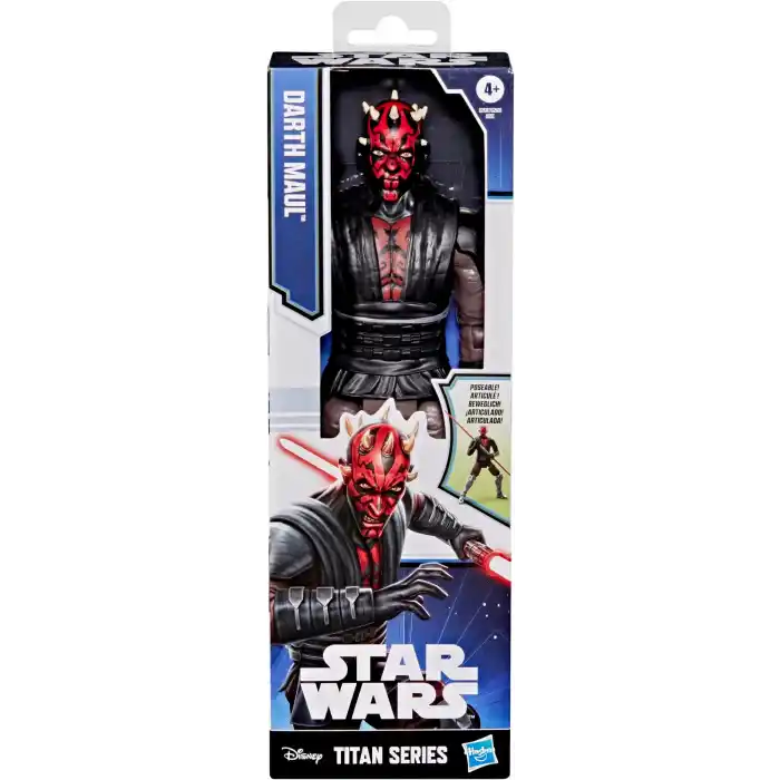 Star Wars Titan Serisi Darth Maul 30 cmlik Aksiyon Figürü ve 2 Aksesuar, 4 Yaş ve Üzeri Kız ve Erkek Çocuklar İçin Oyuncaklar