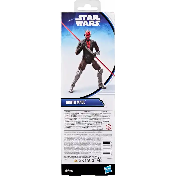Star Wars Titan Serisi Darth Maul 30 cmlik Aksiyon Figürü ve 2 Aksesuar, 4 Yaş ve Üzeri Kız ve Erkek Çocuklar İçin Oyuncaklar