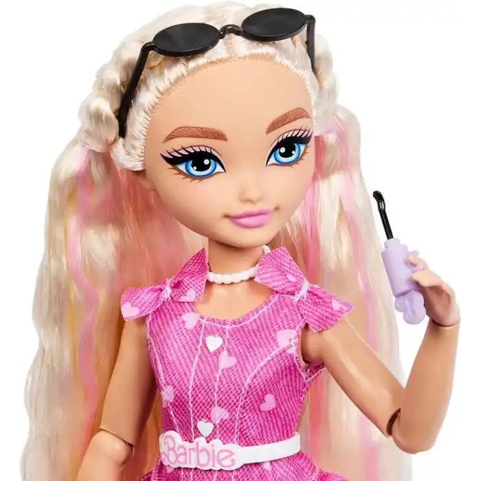 Sarı saçlı ve eklemleri bükülebilen Barbie Dream Besties Malibu bebek ve aksesuarları, makyaj temalı oyuncaklar, JKP50