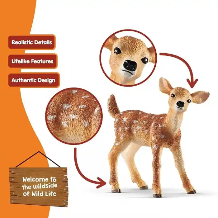 Schleich 14820 Yavru Geyik Oyuncak Figürü, Çok Renkli